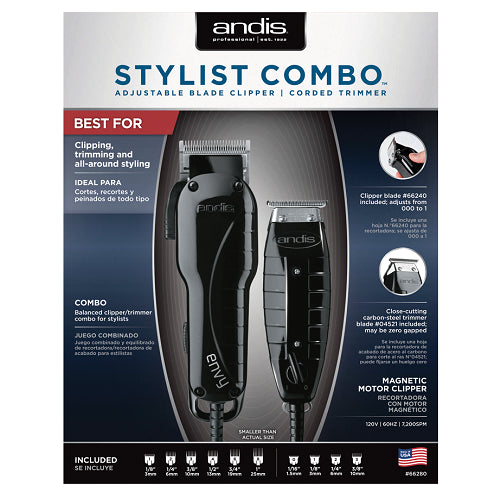 Andis Professional Stylist Combo Clipper & Trimmer Combo Kit