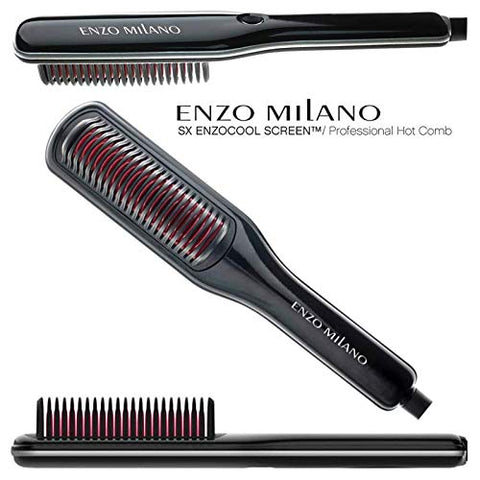 Enzo Milano HBRSX00-B ENZOcool Screen Professional Hot Comb (Black)