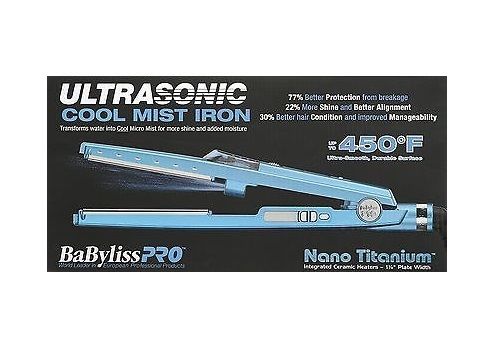 BabylissPro Nano Titanium-Plated Straightening Iron, 1-1/4 Ultrasonic