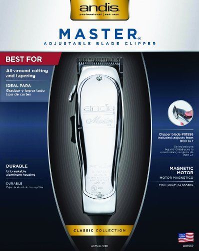 Andis Master ML Clipper 1557 + 9 pack Nano DOUBLE MAGNET Comb Set #01410 #01415