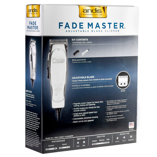 Andis Fade Master with 9 pc. Nano Double Magnet Comb Set (01690 - 01410 - 01415)