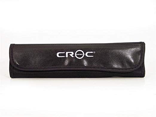 CROC Baby Professional Mini Travel Iron Features 0.625 inch Ceramic Plates, a Hassle-Free Swivel Cord, and a Heat Proof Carrying Case Heats Quickly to 430 Degrees - Black