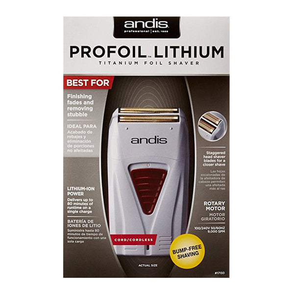 Andis 17150 Cordless Men's Hypoallergenic Titanium Foil Shaver