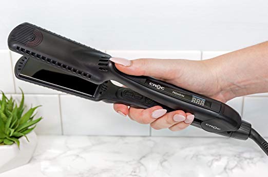 CROC Premium 1.5 inch Flat Iron Featuring Nano Titanium Floating Plates, Ceramic Instant-Recovery Heaters