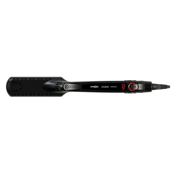 CROC Premium Infrared 1.5 inch Flat Iron Featuring Infrared Technology, Black Titanium Floating Plates, Ceramic Heaters, Ventilation, Digital Settings, and Ergonomic Slipless Comfort Design