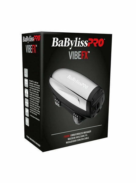 BabylissPro VIBEFX Lithium Massager Cord/Cordless 2-Spd Stainless Steel FXSSM1