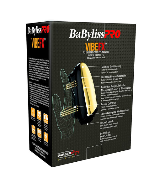 BabylissPro FXSSMG VibeFX Cord/Cordless Massager Gold