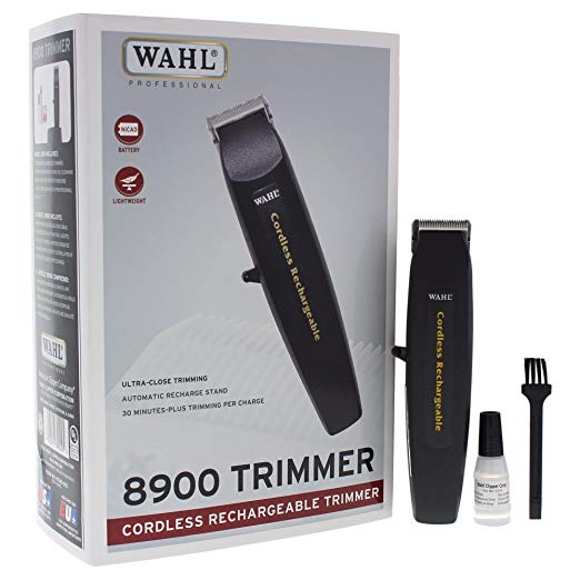 Wahl Professional #8900 Cordless Rechargeable Trimmer, Black Lightweight