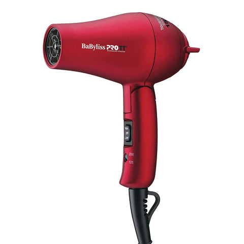 BabylissPro Tourmaline Titanium Travel Dryer Red