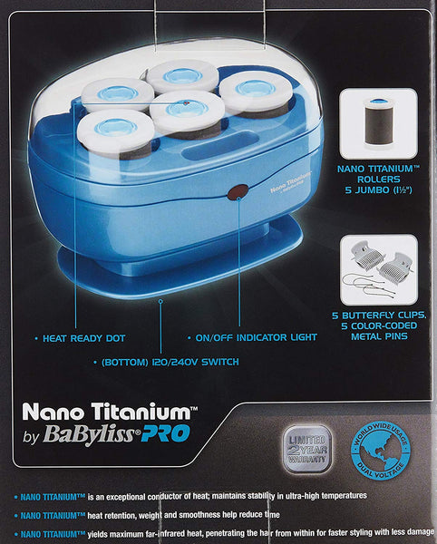 BabylissPro Nano Titanium 5 Jumbo Roller Hairsetter #BABNTTS7