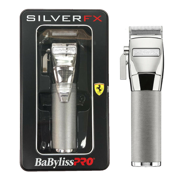 BabylissPro Silver Cordless Lithium-Ion Adjustable Clipper FX870S Silver