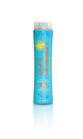 Pure Brazilian - CLEAR Reconstructor Solution - Professional Plant Derived Smoothing Formula with Keratin, Argan Oil, and Amino Acids - ZERO Harmful Chemicals (13.5 Ounces)