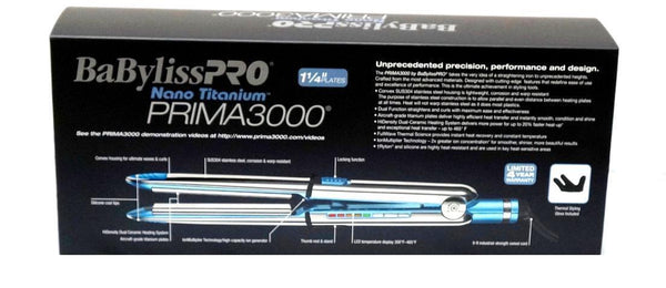 Babyliss Pro Nano Titanium Optima 3000 1.25 Flat Iron BABSS3000T