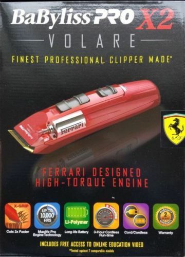 BabylissPro X2 Volare FX811 Adjustable Clipper Ferrari Designed 100 / 240V