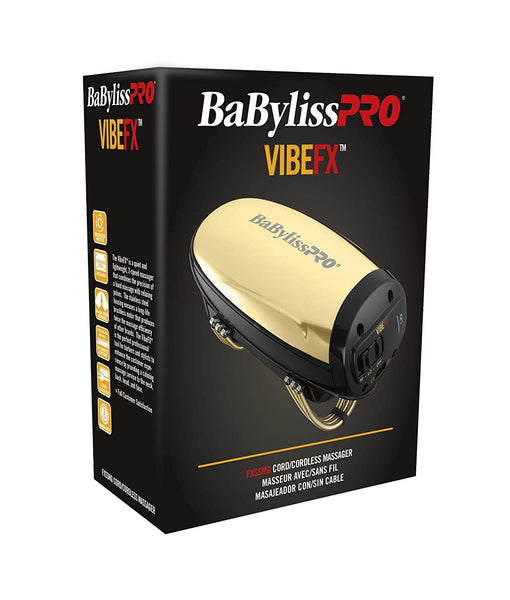 BabylissPro FXSSMG VibeFX Cord/Cordless Massager Gold