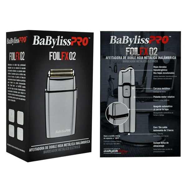 BabylissPro FOILFX02 Cordless Metal Double Foil Shaver FXFS2