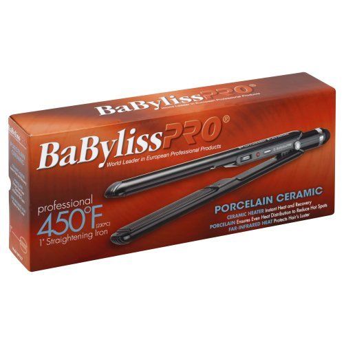 BabylissPro Porcelain Ceramic Straightening Flat Iron