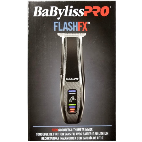 BabylissPro Flash FX, FX59 Cord/Cordless Lithium 2 Speed Barber Trimmer