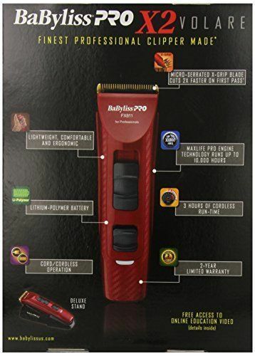 BabylissPro X2 Volare FX811 Adjustable Clipper Ferrari Designed 100 / 240V