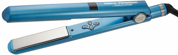 BabylissPro Nano Titanium Digital Memory Professional Flat Iron, with 1