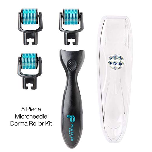 Prosper Beauty Derma Roller Microneedle 5 Piece Kit